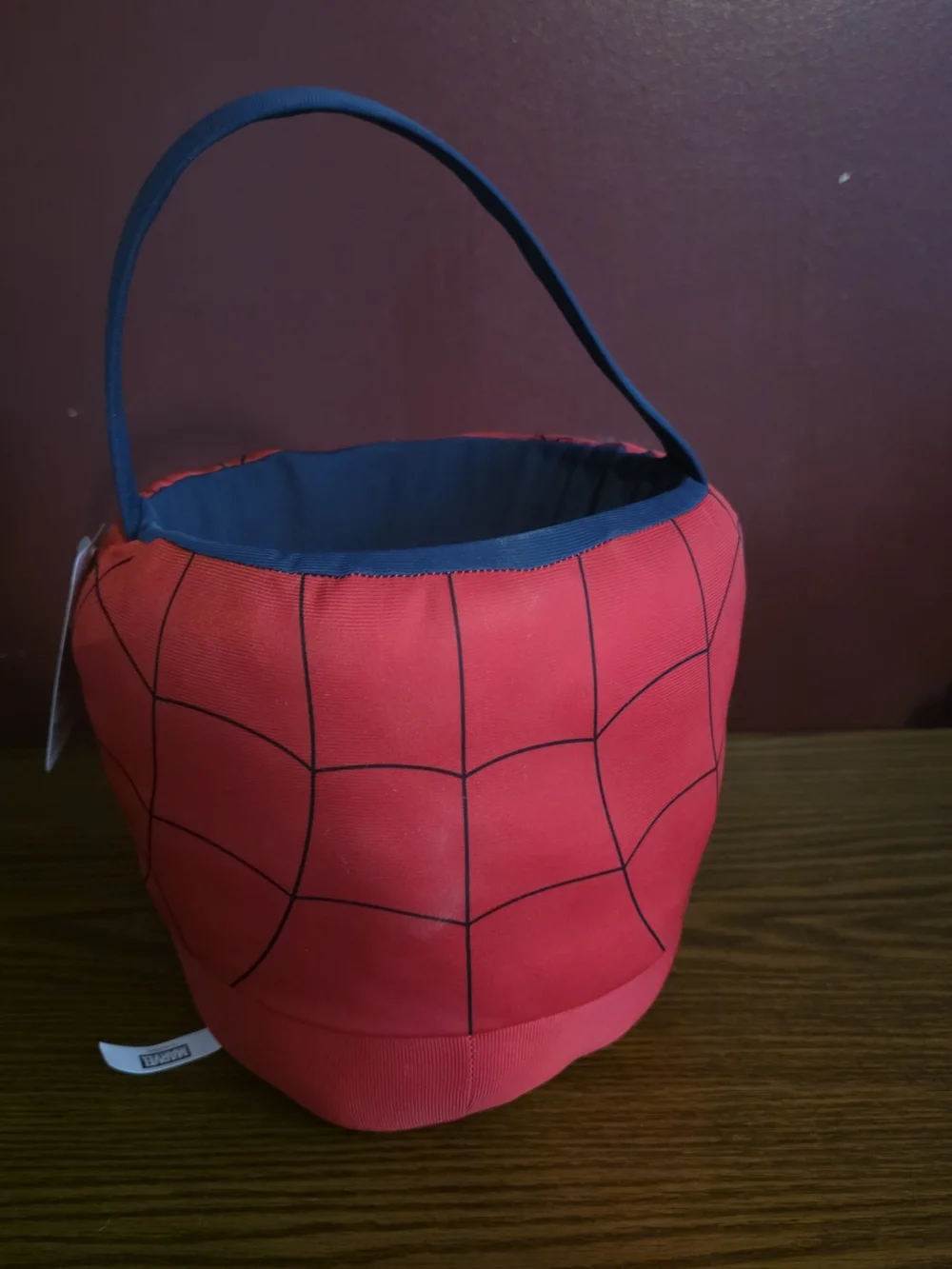 Ruz Spider-Man Plush Basket w/ Handle, Red/Blue/Black/White Halloween Easter